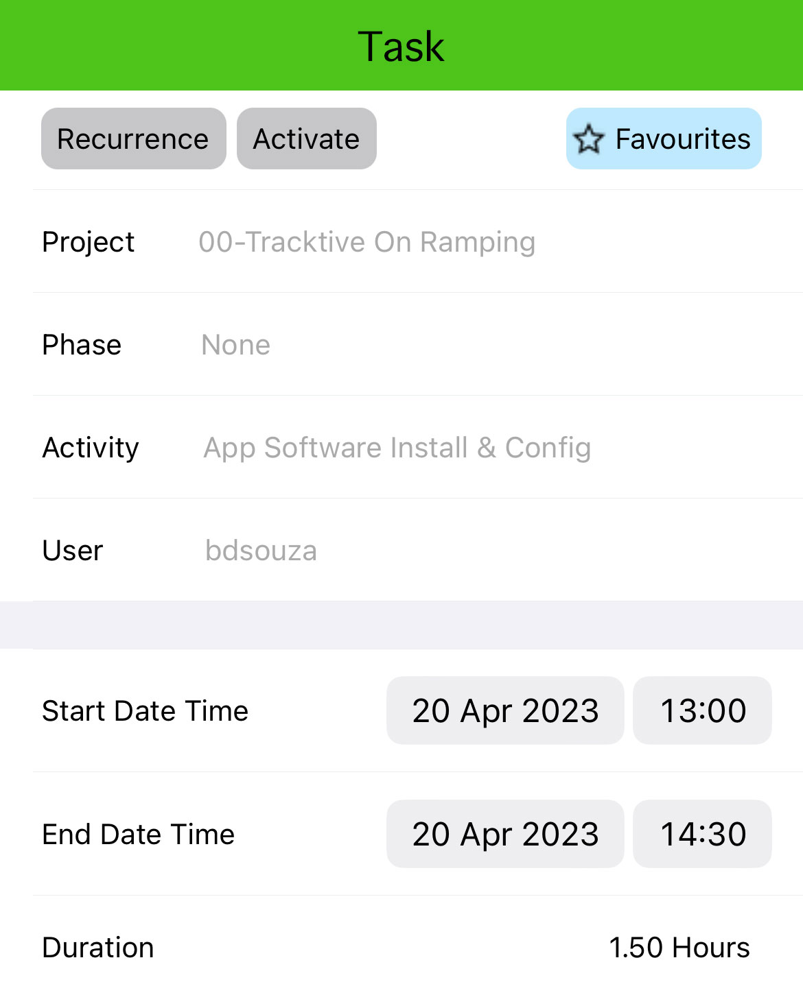 Tracktive Tasks